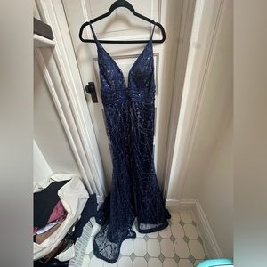 Blue Sequin Gown